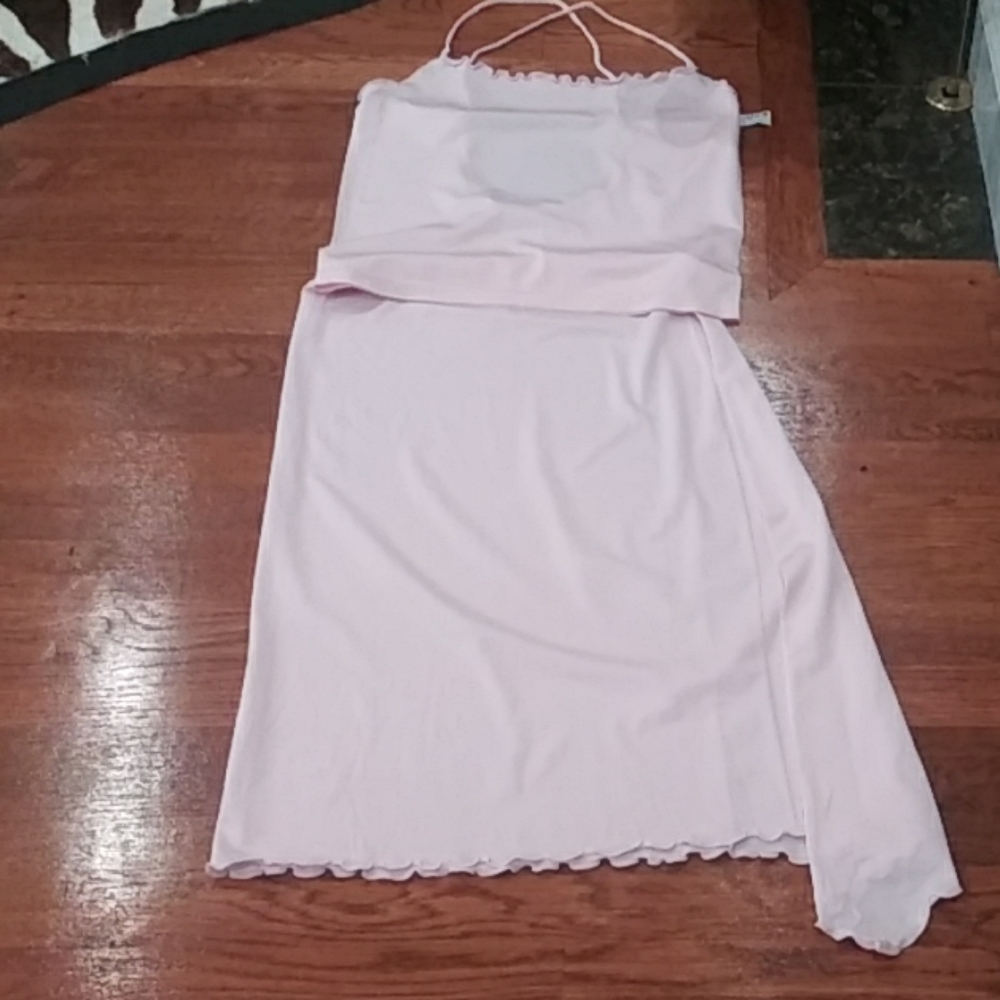 Wolford pink viscose top & skirt